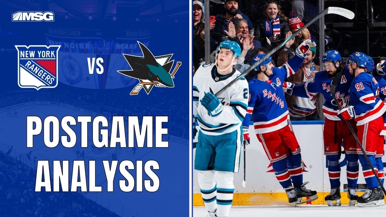 Zibanejad Scores And Panarin Keeps Point Streak Alive In Rangers Win Over Sharks | New York Rangers