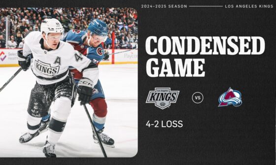 Los Angeles Kings at Colorado Avalanche | 11.13.24 Condensed Game