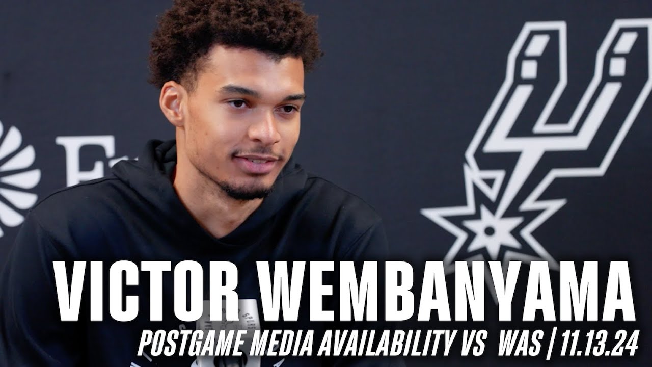 Victor Wembanyama's Postgame vs Washington Wizards | 11.13.2024