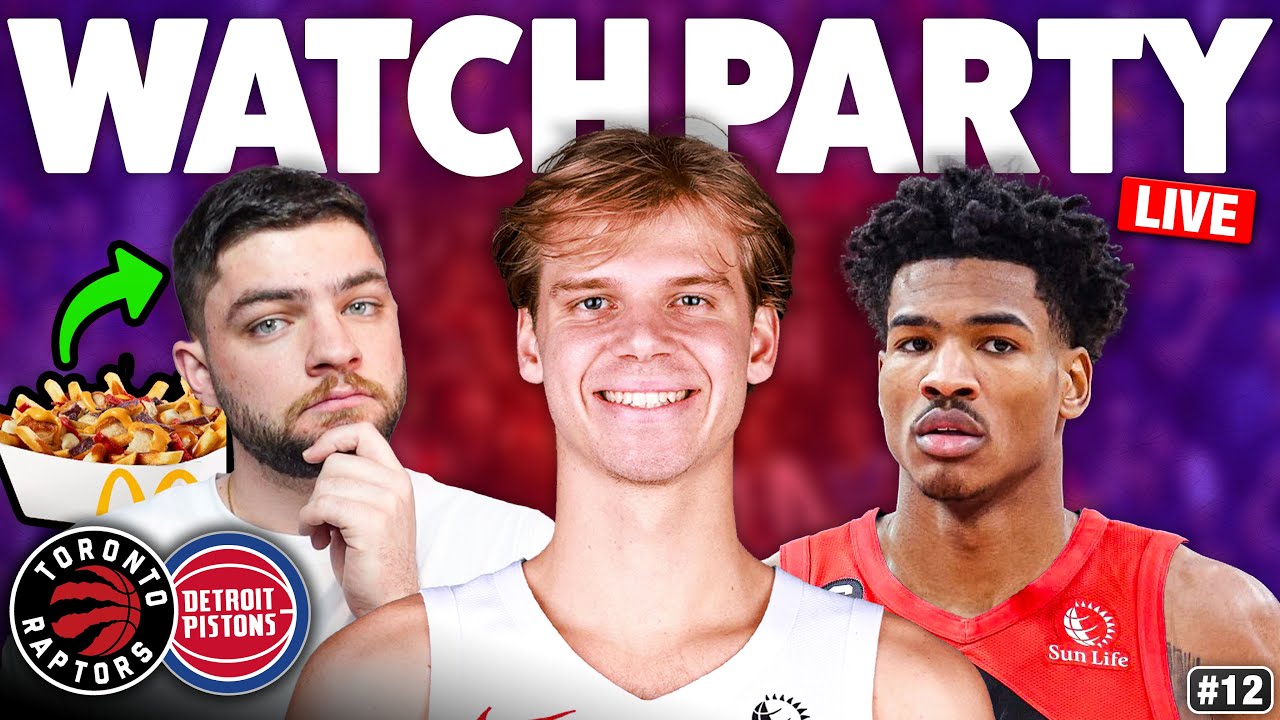 Raptors vs Pistons LIVE Watch Along | Toronto's NBA Cup Run Continues + McDonald's Raptor Poutine 🍟🍟