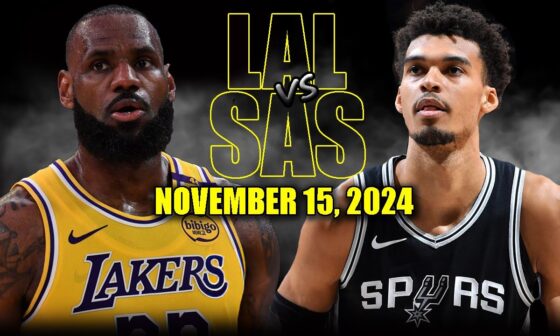 Los Angeles Lakers vs San Antonio Spurs Full Game Highlights - November 15  | 2024-25 NBA Season