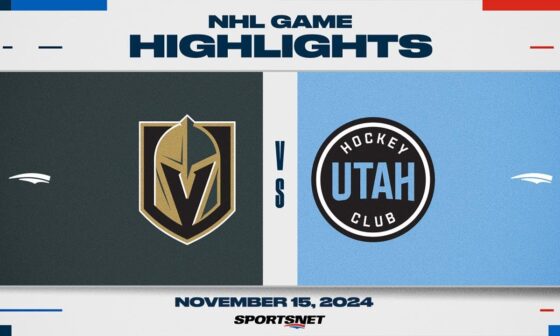 NHL Highlights | Golden Knights vs. Utah HC - November 15, 2024