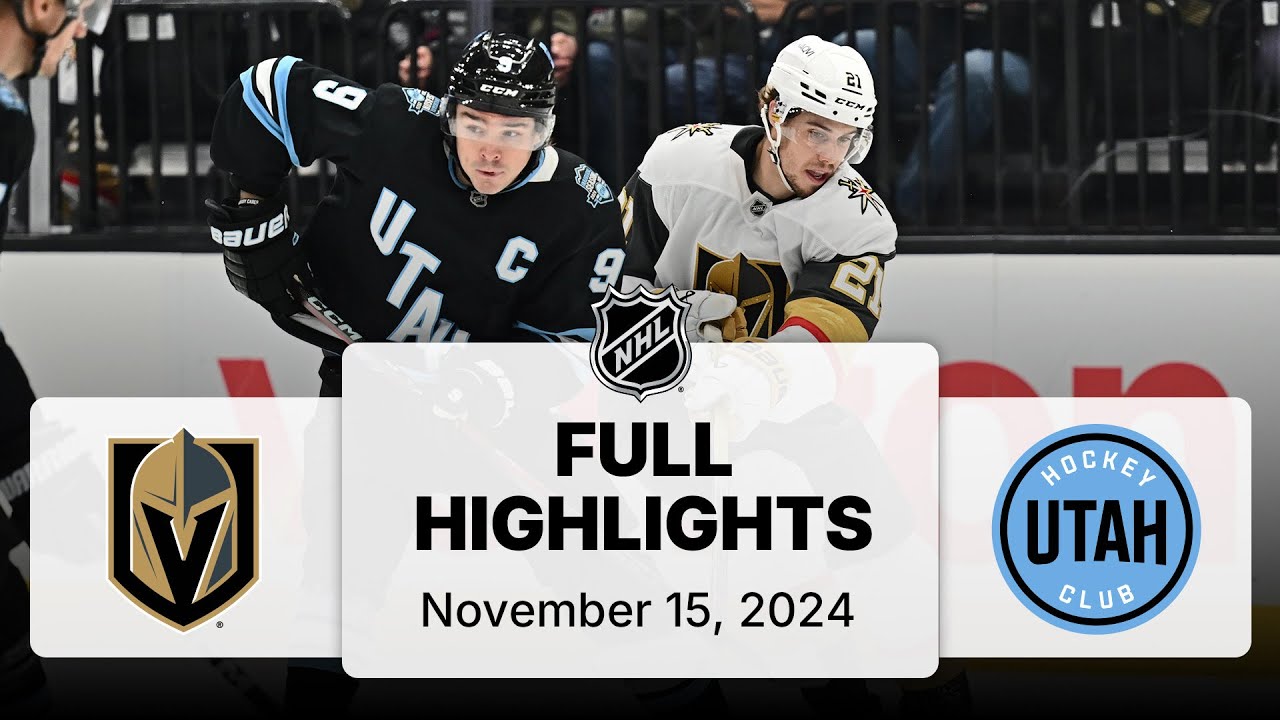 NHL Highlights | Golden Knights vs. Utah Hockey Club | November 15, 2024