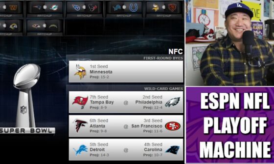 Playing Around with the 2024 ESPN NFL Playoff Machine: Vikings Path to the 1-Seed