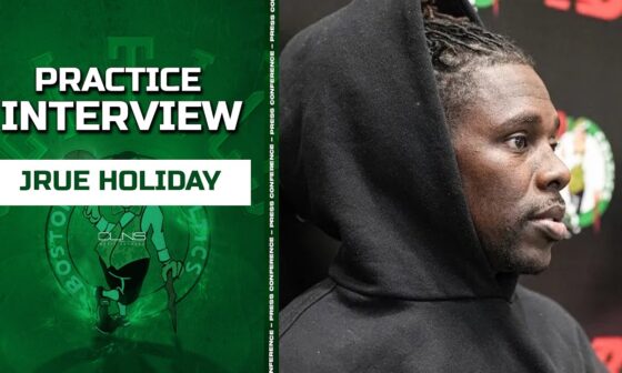 Jrue Holiday Can't Wait for Kristaps Porzingis Return | Celtics Practice Interview