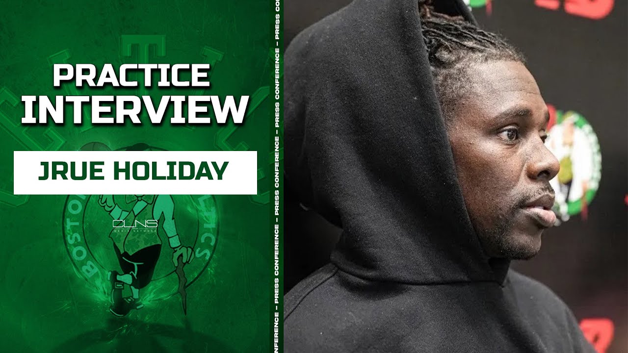 Jrue Holiday Can't Wait for Kristaps Porzingis Return | Celtics Practice Interview