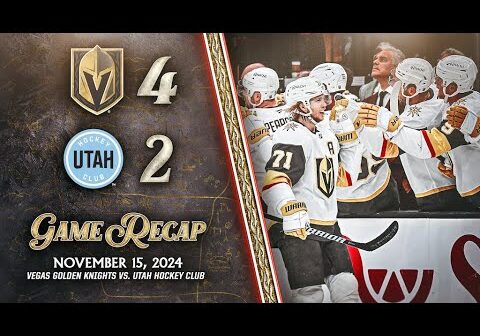 HIGHLIGHTS | Vegas Golden Knights 4, Utah Hockey Club 2 | Nov. 15, 2024