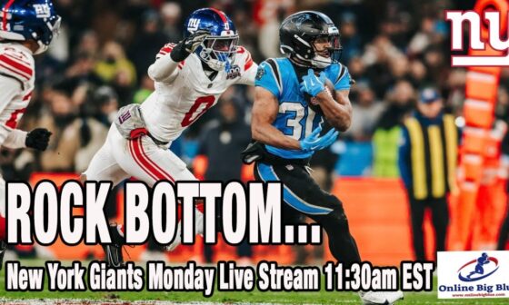 New York Giants Monday Live Stream 11:30am (EST) - Have the Giants hit Rock Bottom?