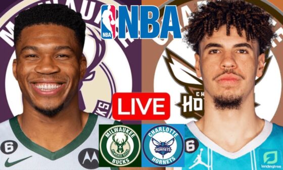 LIVE: MILWAUKEE BUCKS vs CHARLOTTE HORNETS | NBA | PLAY BY PLAY | SCOREBOARD