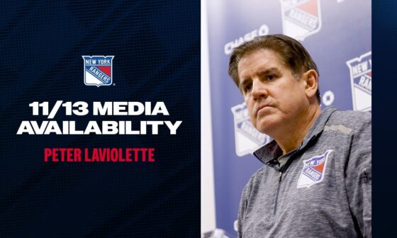 NYR Practice: Peter Laviolette Media Availability | November 13, 2024