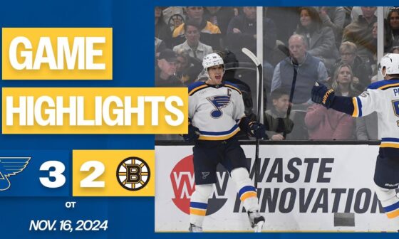 Game Highlights: Blues 3, Bruins 2 (OT)