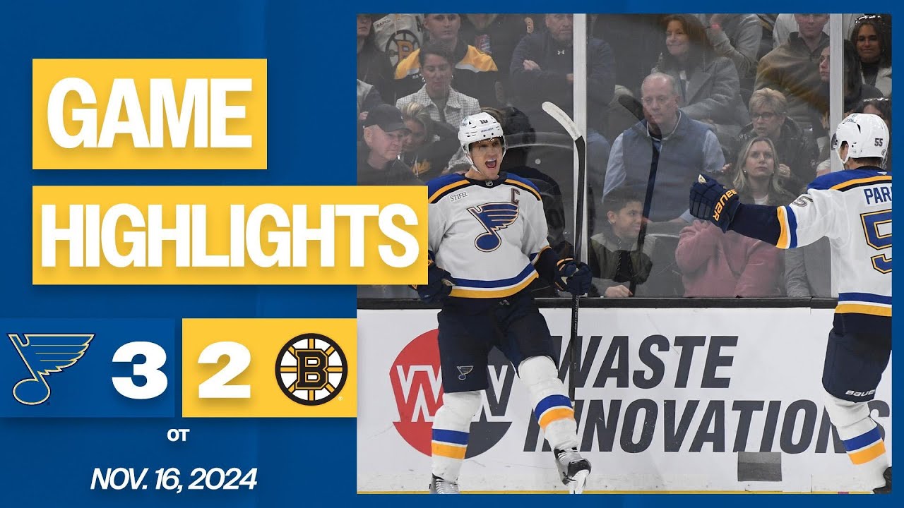 Game Highlights: Blues 3, Bruins 2 (OT)