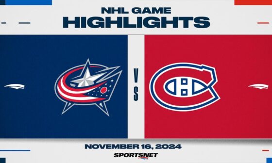 NHL Highlights | Canadiens vs. Blue Jackets - November 16th, 2024