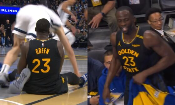 Draymond Green trips Zach Edey then says "f**k you" to ref after ejected vs Grizzlies