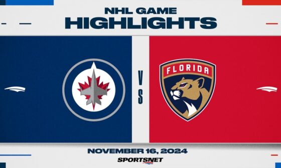 NHL Highlights | Panthers vs. Jets - November 16, 2024