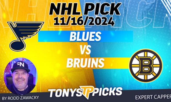 St Louis Blues vs Boston Bruins 11/16/24 NHL Pick Prediction