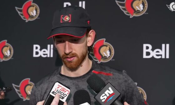 Claude Giroux, Jake Sanderson, Travis Green Postgame Media vs CAR