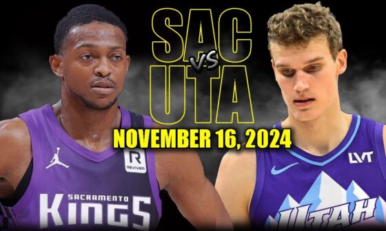 Sacramento Kings vs Utah Jazz  Full Game Highlights - November 16, 2024 | 2024-25 NBA Season