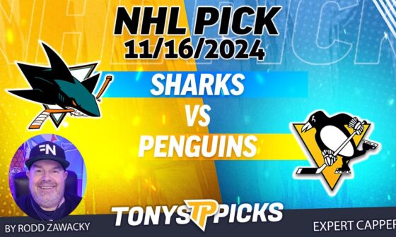 San Jose Sharks vs Pittsburgh Penguins 11/16/24 NHL Spread Pick