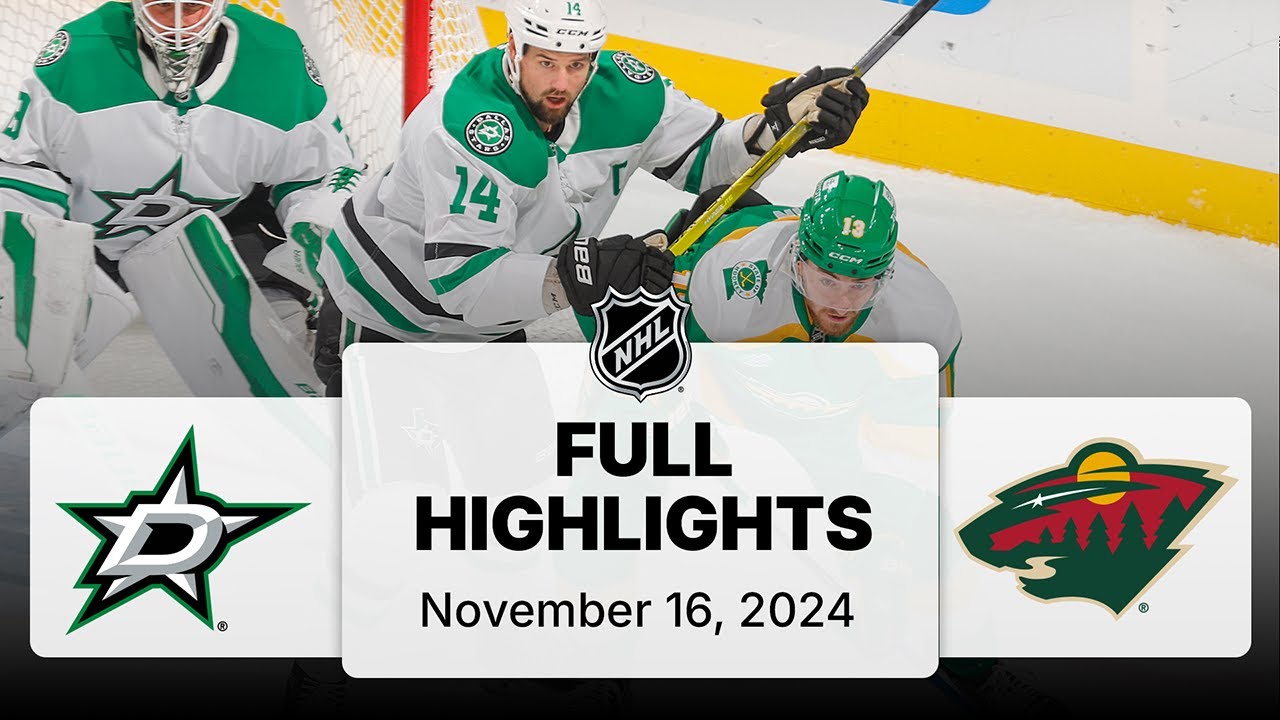 NHL Highlights | Stars vs. Wild - November 16, 2024