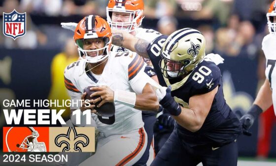 Cleveland Browns vs. New Orleans Saints | 2024 Week 11 Game Highlights