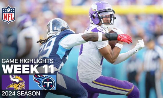 Minnesota Vikings vs. Tennessee Titans | 2024 Week 11 Game Highlights