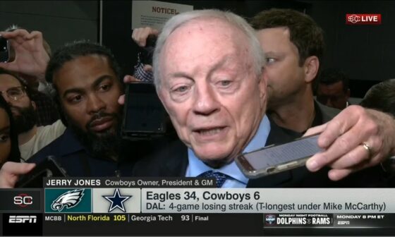 Jerry Jones brutally honest on Mike McCarthy future after Cowboys' 34-6 embarrassing loss to Eagles