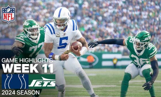 Indianapolis Colts vs. New York Jets | 2024 Week 11 Game Highlights