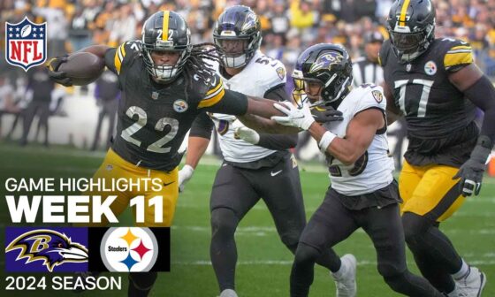 Baltimore Ravens vs. Pittsburgh Steelers | 2024 Week 11 Game Highlights