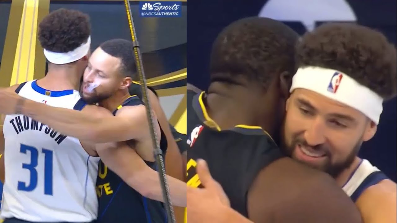 Steph Curry & Draymond Green show love to Klay Thompson before game 🥺