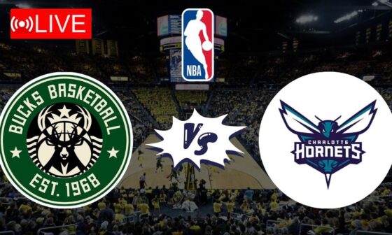 🔴LIVE : Charlotte Hornets vs Milwaukee Bucks | NBA 2024 | Basketball Live Score |