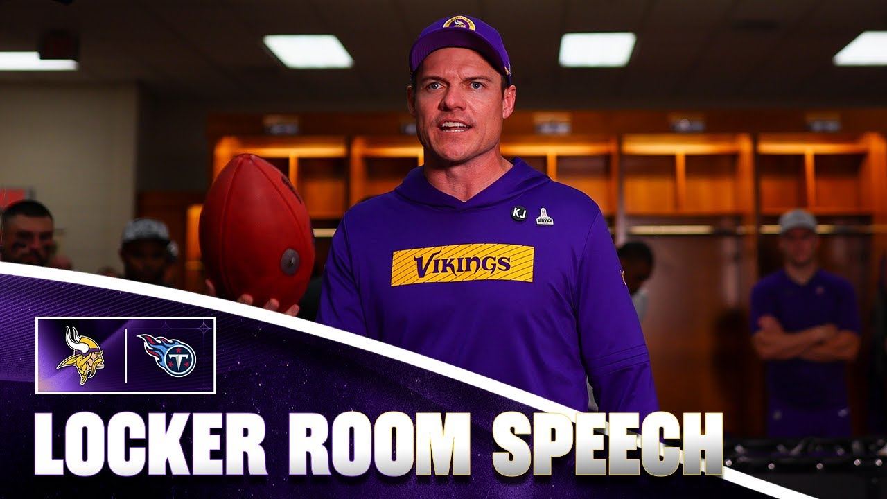 Kevin O’Connell’s Locker Room Speech After Minnesota Vikings Win Over Tennessee Titans