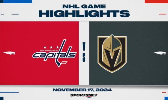 NHL Highlights | Capitals vs. Golden Knights - November 17, 2024