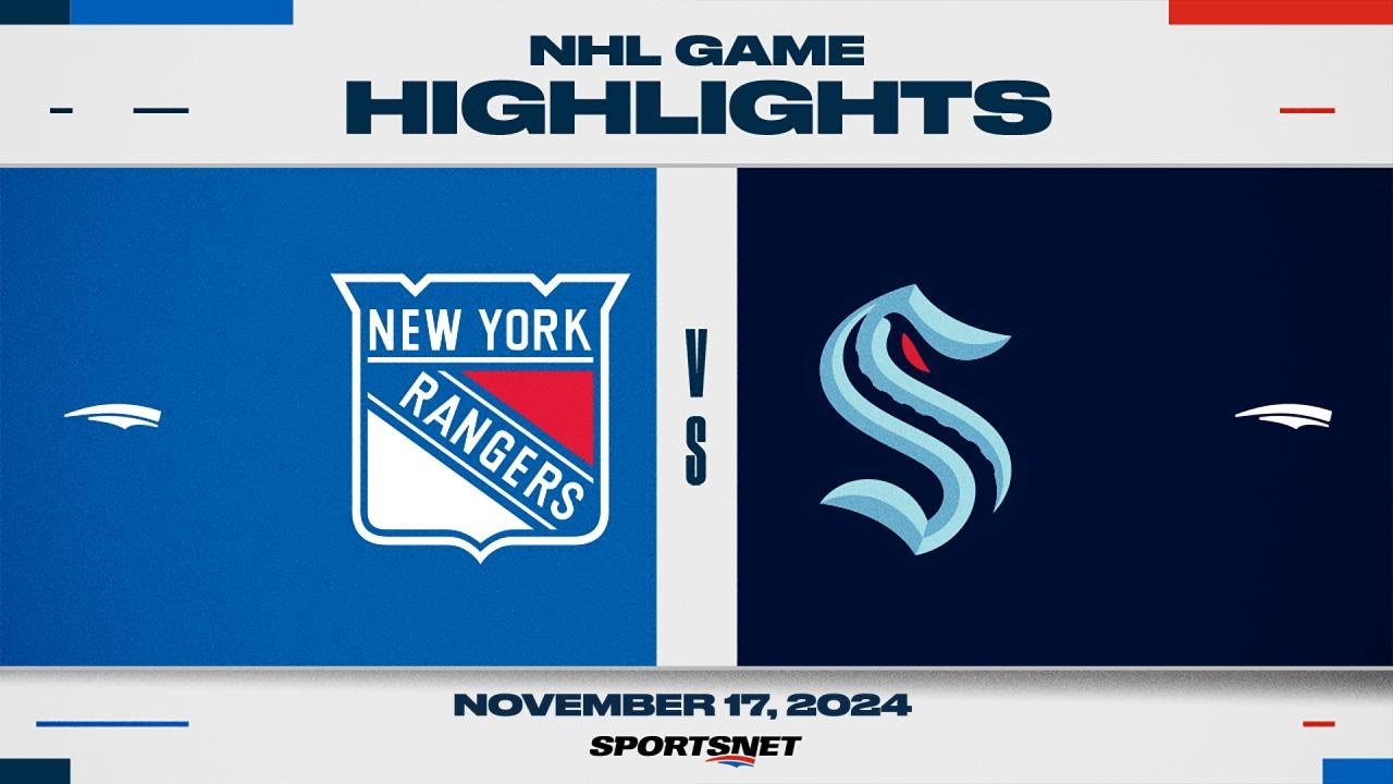 NHL Highlights | Rangers vs. Kraken - November 17, 2024