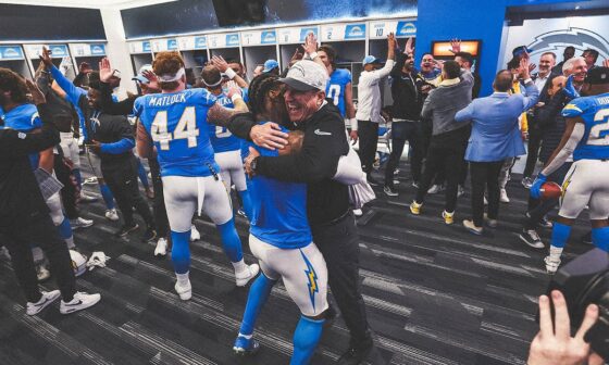 Jim Harbaugh Locker Room Victory Speech vs Bengals | LA Chargers