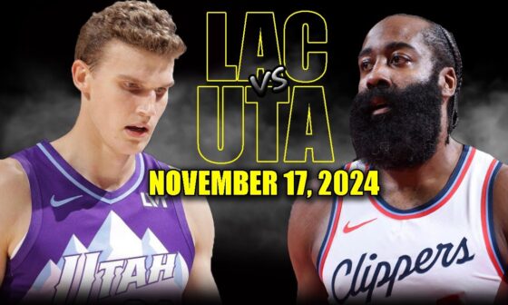 Los Angeles Clippers vs Utah Jazz Full Game Highlights - November 17, 2024 | 2024-25 NBA Season