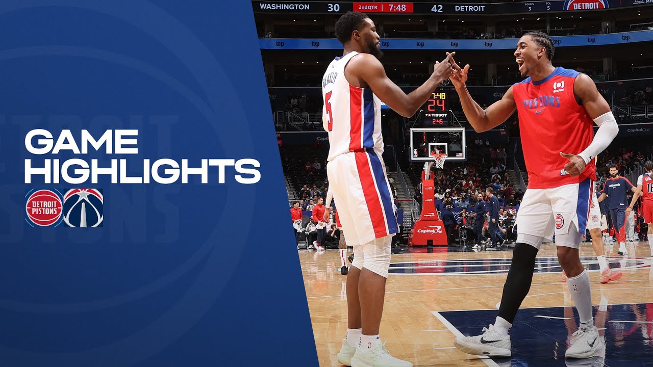 GAME HIGHLIGHTS: Pistons Win vs Wizards