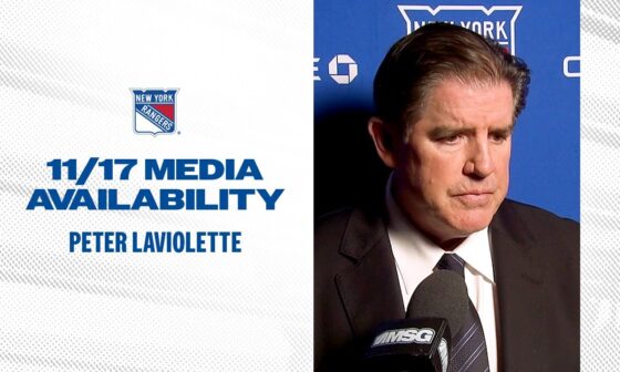 NYR at SEA: Peter Laviolette Postgame Media Availability | Nov. 17, 2024