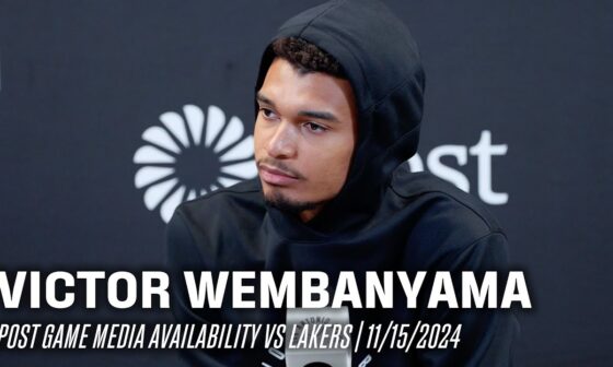 Victor Wembanyama's Postgame vs Los Angeles Lakers | 11.15.2024