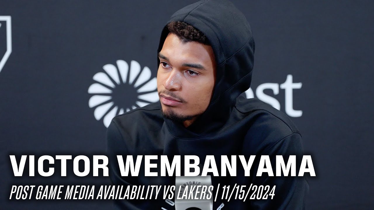 Victor Wembanyama's Postgame vs Los Angeles Lakers | 11.15.2024