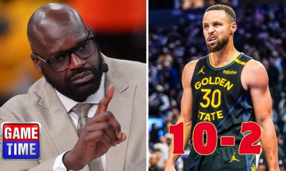 NBA Gametime | "Warriors has DNA Champions under Steve Kerr" - Shaq breaks Steph's Dubs: 10-2 record