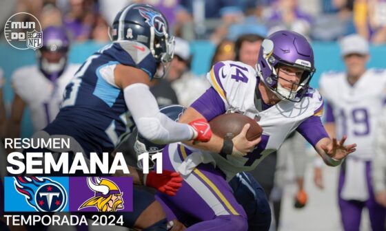 Minnesota Vikings vs. Tennessee Titans | Resumen NFL en español - Semana 11 | NFL Highlights 2024