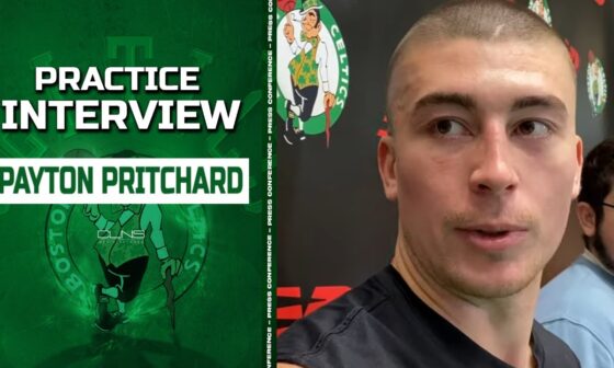 Payton Pritchard Previews Celtics vs Cavs NBA Cup Game | Practice Interview