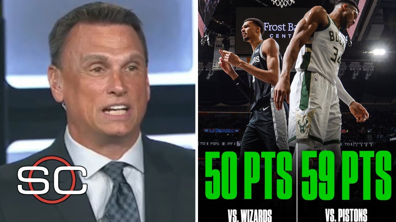 "What a monster Wemby and Giannis' game" - ESPN reacts to Spurs win over Wizards; Bucks beat Pistons