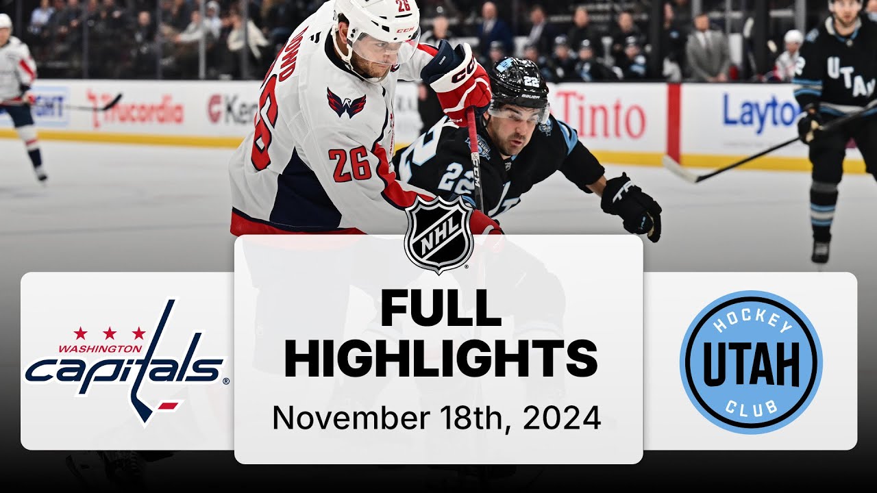 NHL Highlights | Capitals vs. Utah Hockey Club | November 18, 2024