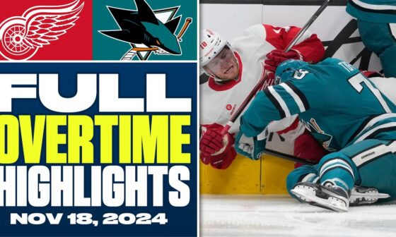 Detroit Red Wings at San Jose Sharks | FULL Overtime Highlights - November 18, 2024