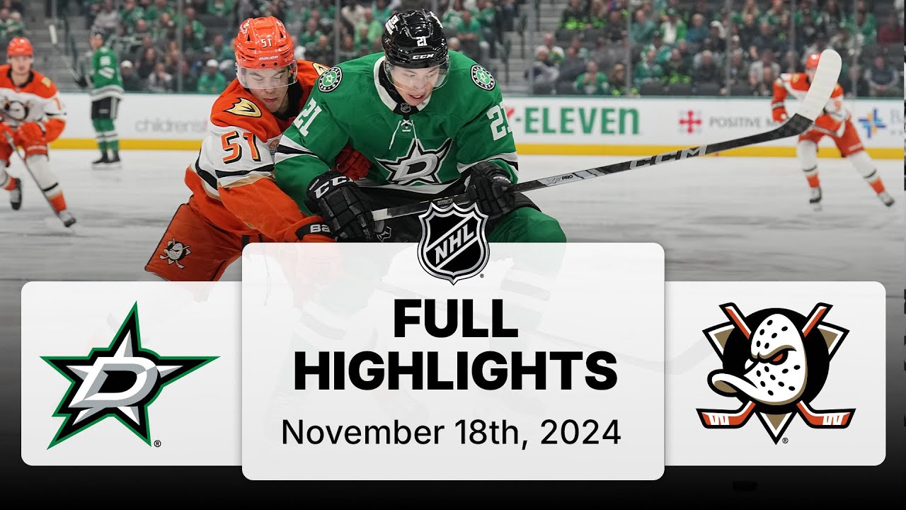 NHL Highlights | Ducks vs. Stars | November 18, 2024