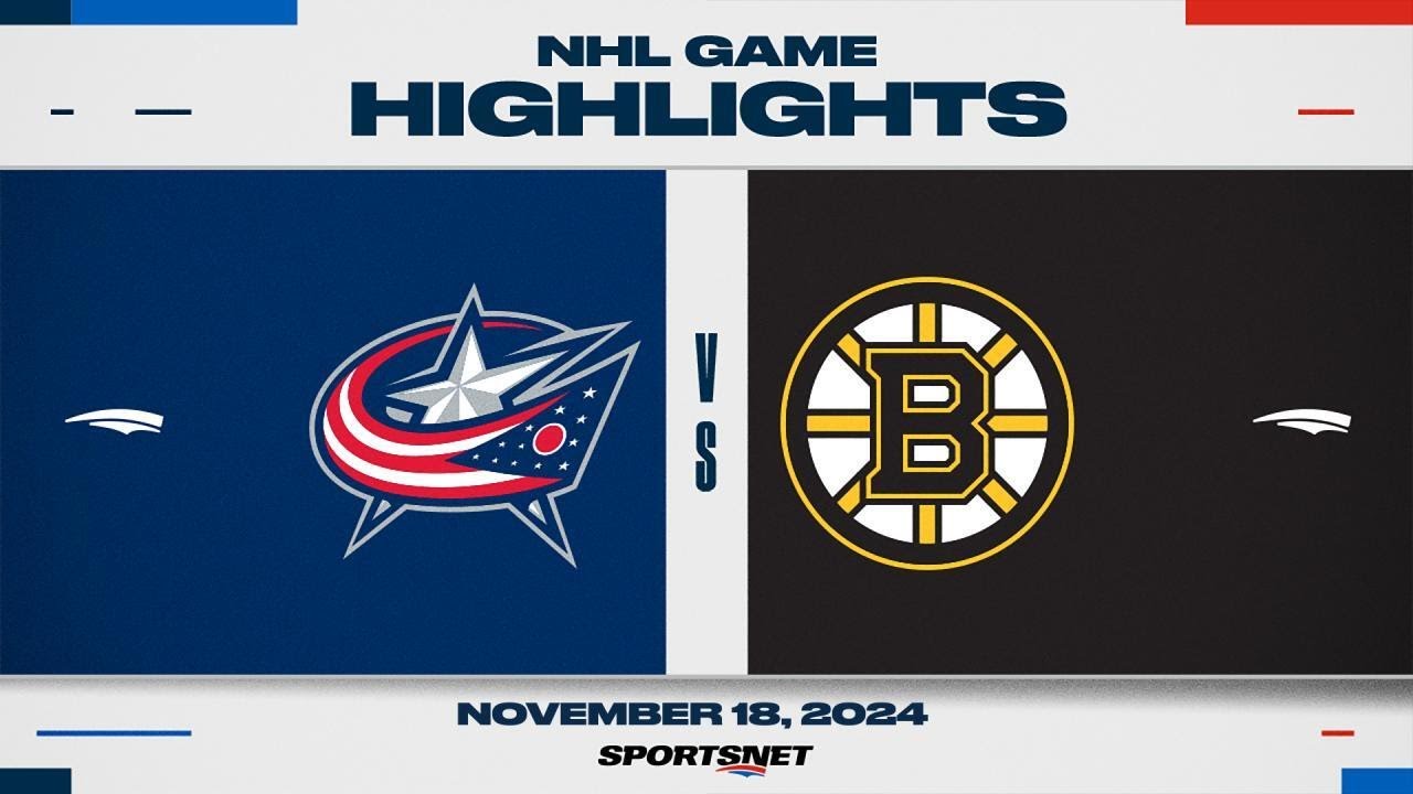 NHL Highlights | Blue Jackets vs. Bruins - November 18, 2024