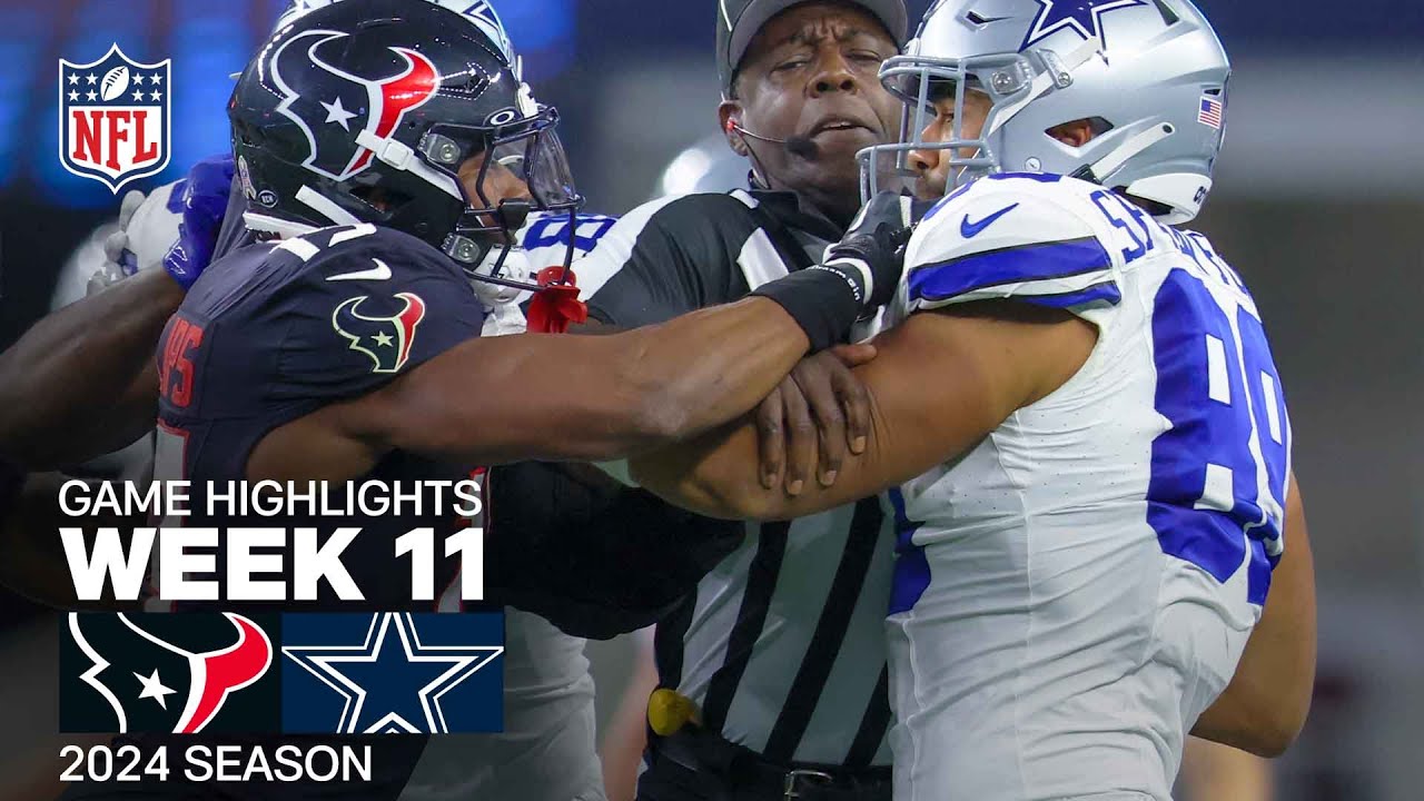 Houston Texans vs. Dallas Cowboys Game Highlights | NFL 2024 Season Week 11