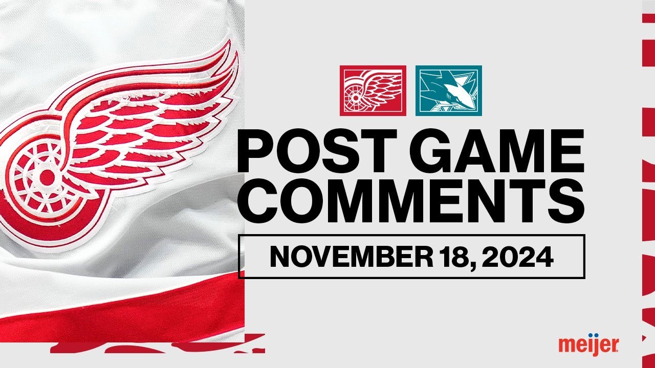 Dylan Larkin, Cam Talbot, Derek Lalonde Post Game Comments vs. SJS | Nov. 18, 2024